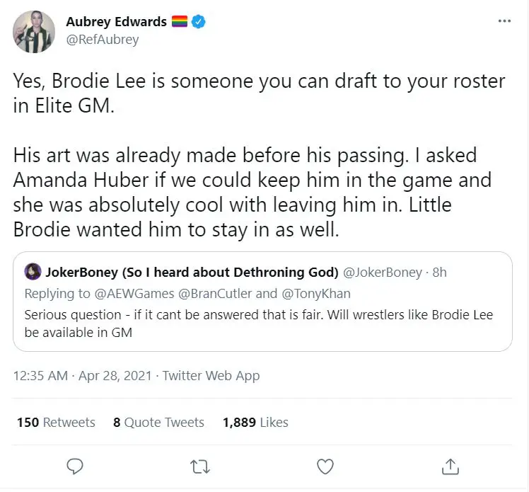 Brodie Lee Confirmed In Upcoming AEW Mobile Game Cultaholic